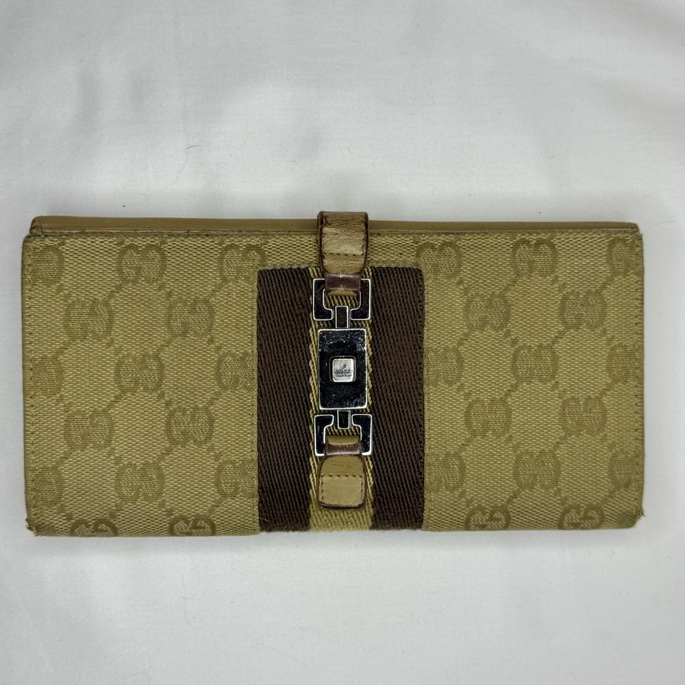 Vintage Gucci Jackie Piston Lock Long Wallet - With COA